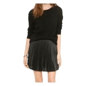 Club Monaco‎ Mairin Laser Cut Faux Leather Pleated Skirt 8